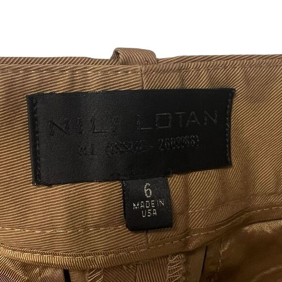 Nili Lotan Arielle Pant Straight Leg Pants in Whiskey Quiet Luxury Tan Size 6 - Picture 10 of 11
